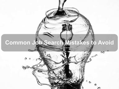 Common Job Search Mistakes to Avoid