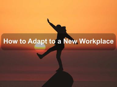 How to Adapt to a New Workplace