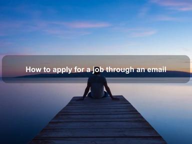 How to apply for a job through an email