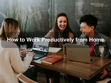 How to Work Productively from Home