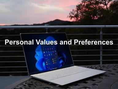 Personal Values & Preferences