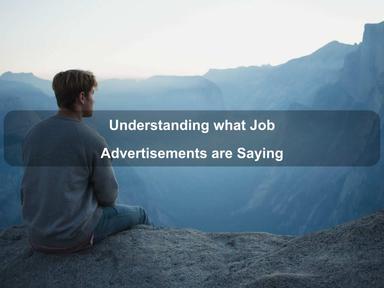 Understanding what Job Advertisements are Saying