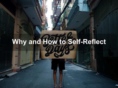 Why and How to Self-Reflect