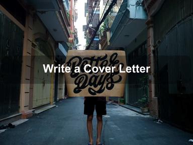 Write a Cover Letter